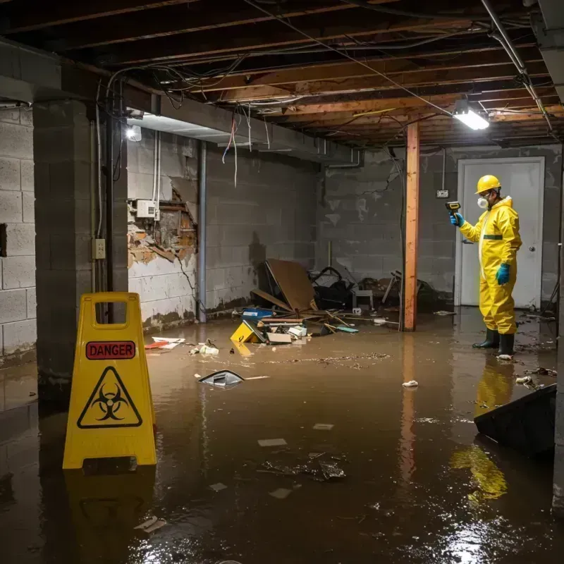 Flooded Basement Electrical Hazard in Mount Pulaski, IL Property